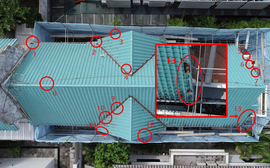 Drone top roof inspection